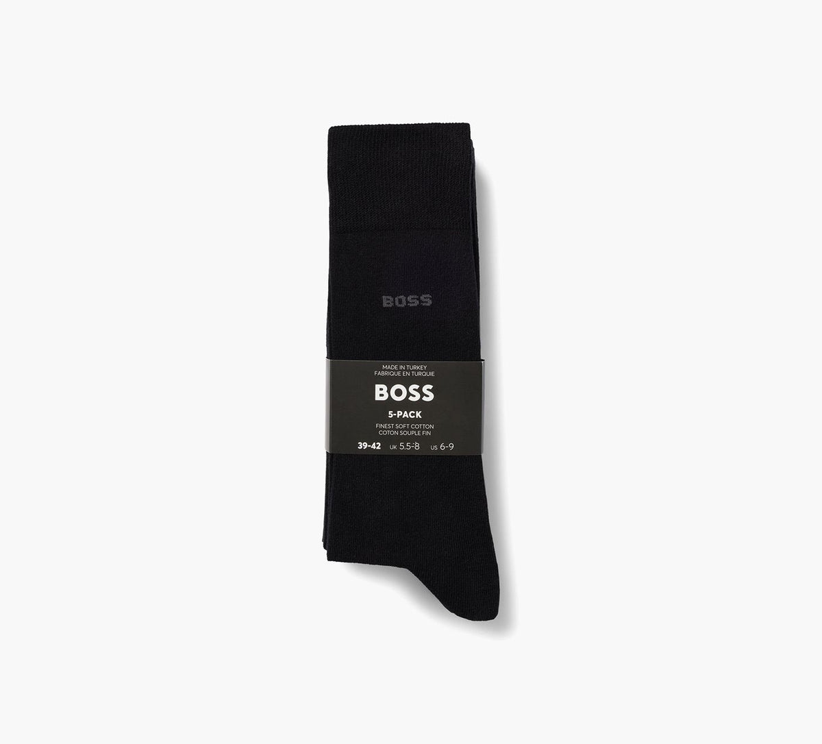 BOSS MENSSOCKS5PACK en NOIR vue 3