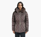 MICHAEL KORS DOUDOUNEFAUSSEFOURRURE en BRUN