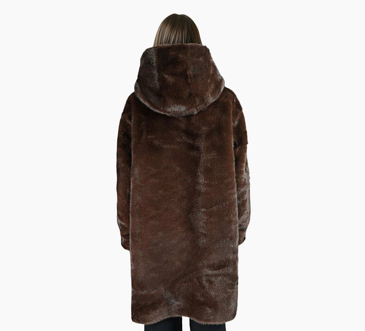 MICHAEL KORS MANTEAUENFAUSSEFOURRUREETCAPUCHE en TAN vue 3