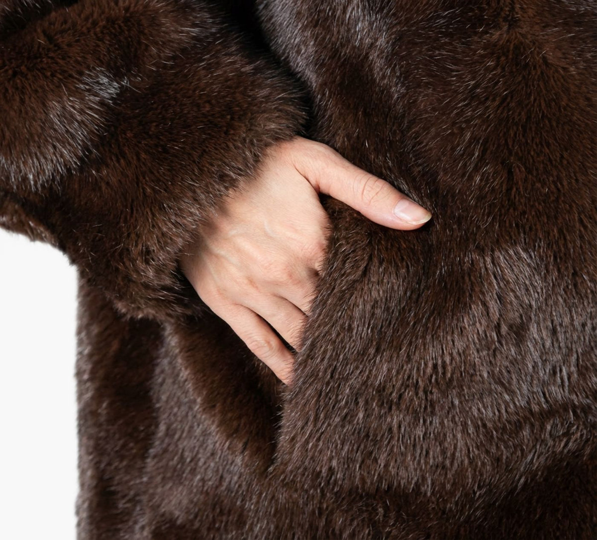 MICHAEL KORS MANTEAUENFAUSSEFOURRUREETCAPUCHE en TAN vue 4