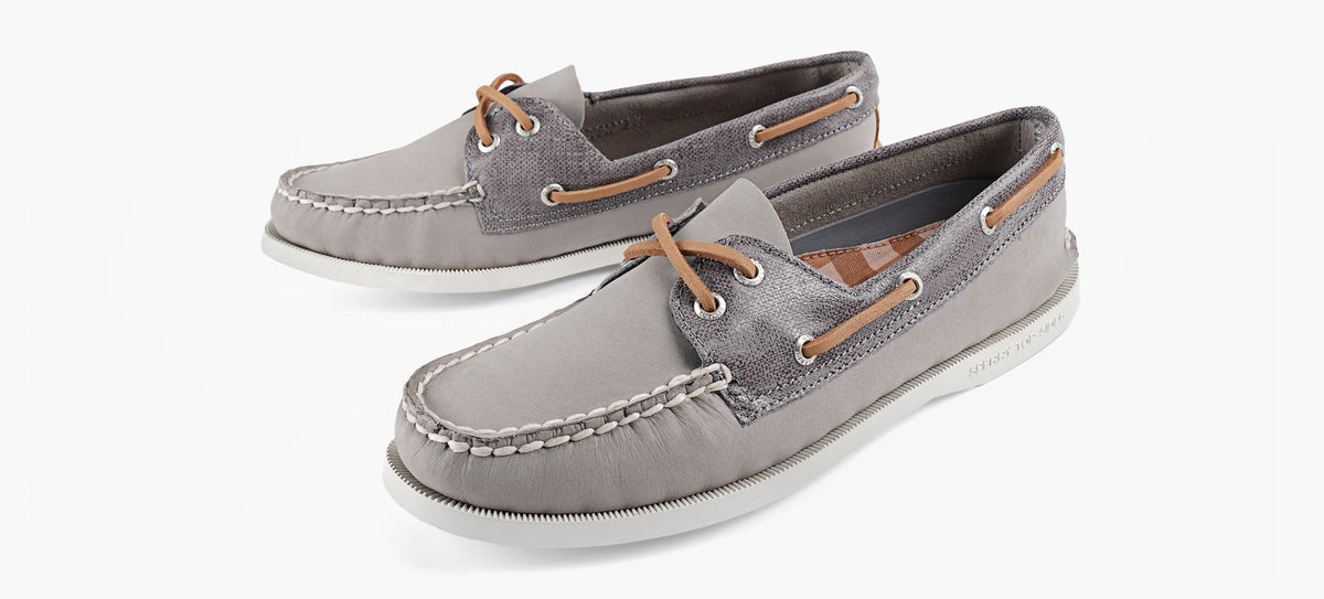 SPERRY CHAUSSURESBATEAU2OEILLETSAUTHENTICORIGINAL en GRIS vue 4