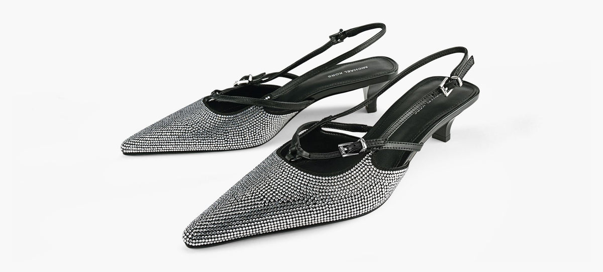 MICHAEL KORS SELINAKITTENSLINGPUMP in GREY view 4