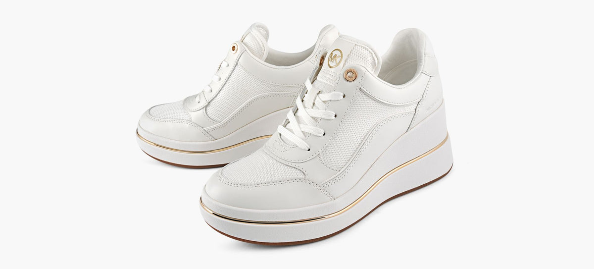 MICHAEL KORS EMMYWEDGETRAINER in WHITE view 4