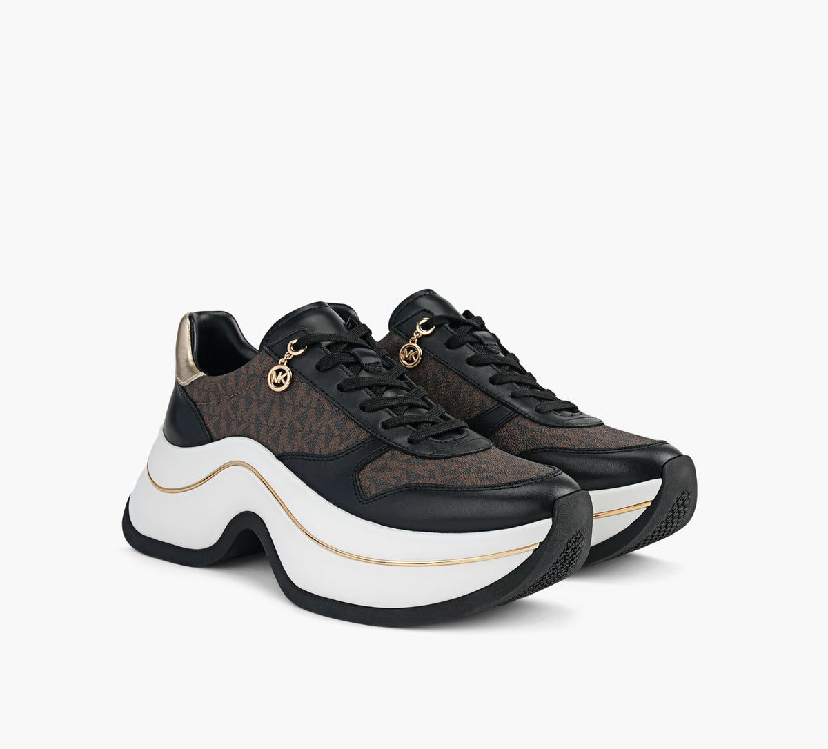 MICHAEL KORS BASKETARLA en BRUN vue 2