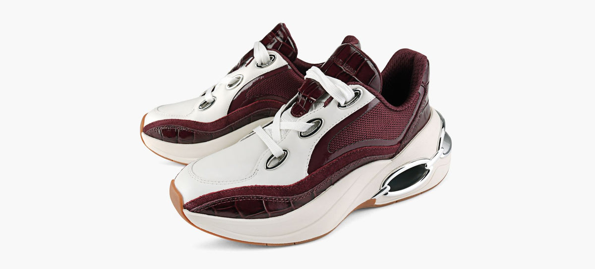 MICHAEL KORS TONITRAINER in BURGUNDY view 4