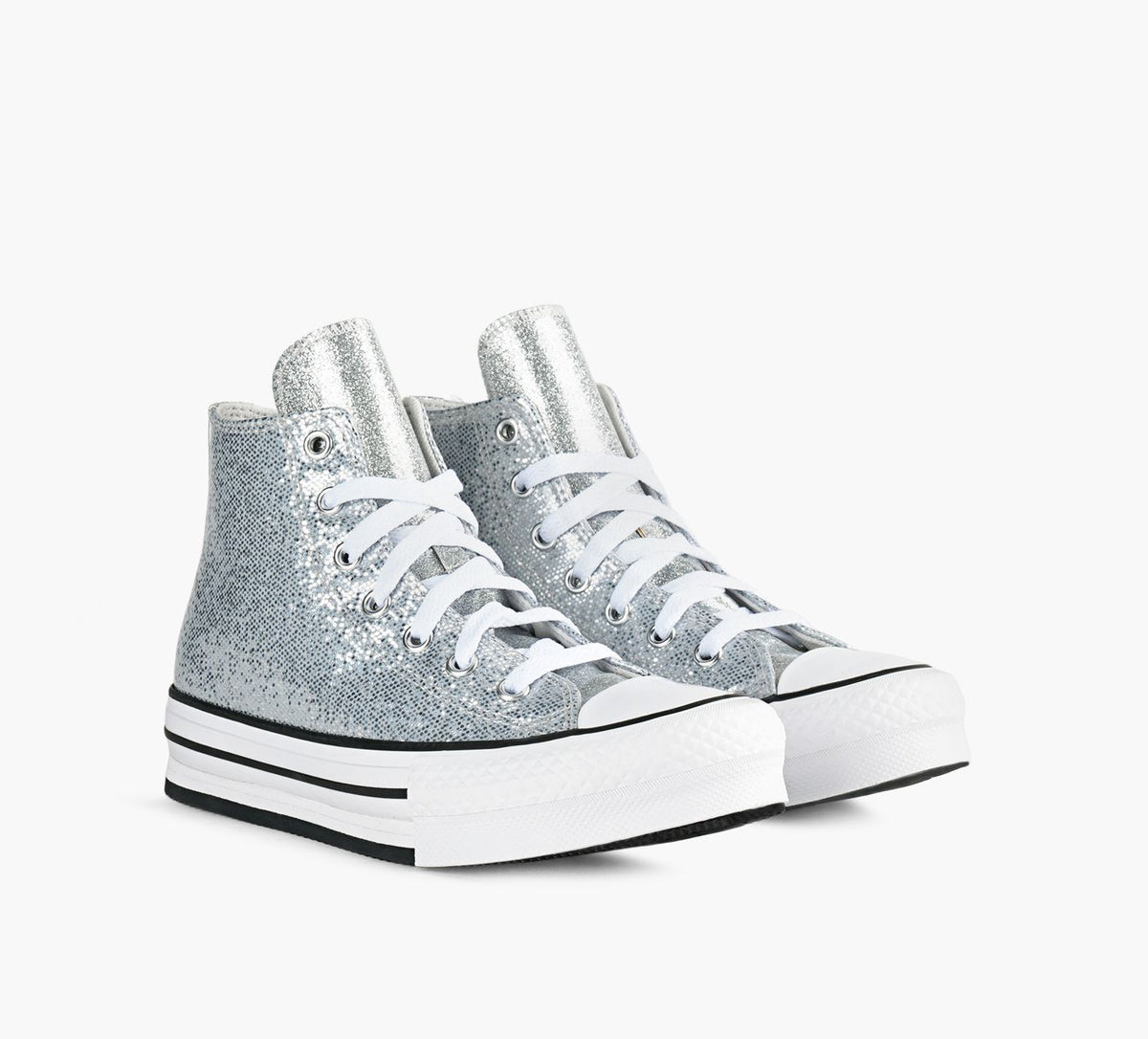 CONVERSE PLATFORMECHUCKTAYLORALLSTARLIFTDISCO en ARGENT vue 2