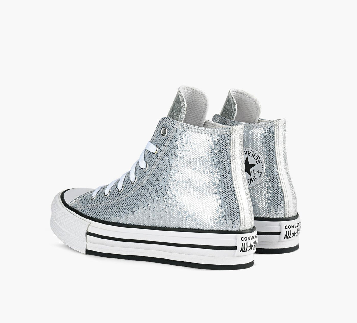 CONVERSE PLATFORMECHUCKTAYLORALLSTARLIFTDISCO en ARGENT vue 3