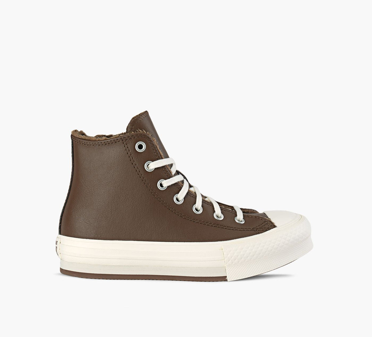 CONVERSE CHUCKTAYLORALLSTARLIFTLEATHERPLATFORM in BROWN