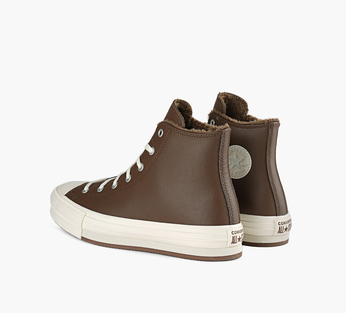 CONVERSE PLATEFORMECHUCKTAYLORALLSTARLIFTCUIR en BRUN vue 3