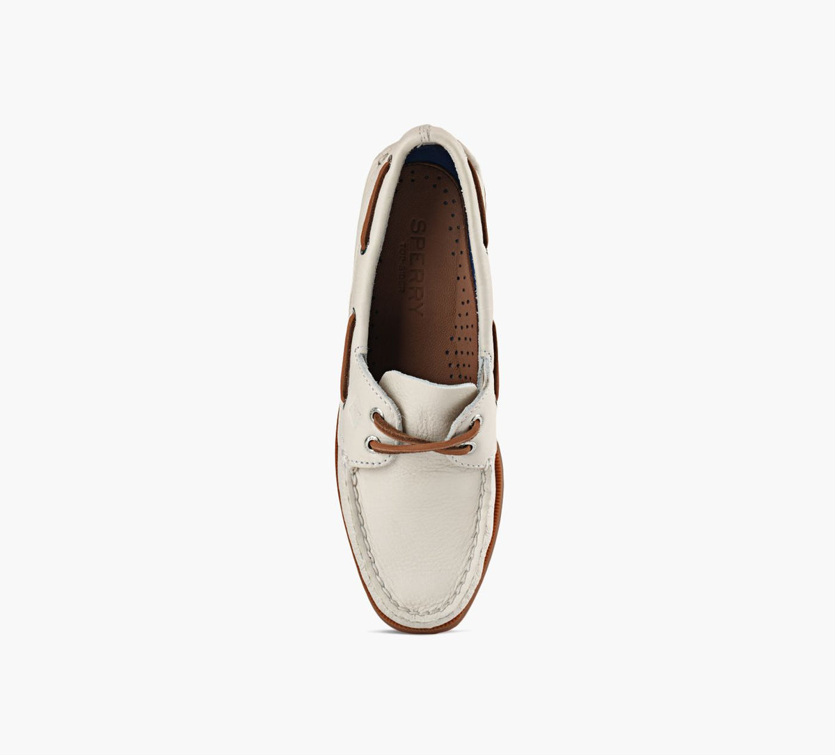 SPERRY CHAUSSURESBATEAU2OEILLETSAUTHENTICORIGINAL en BLANC vue 1c