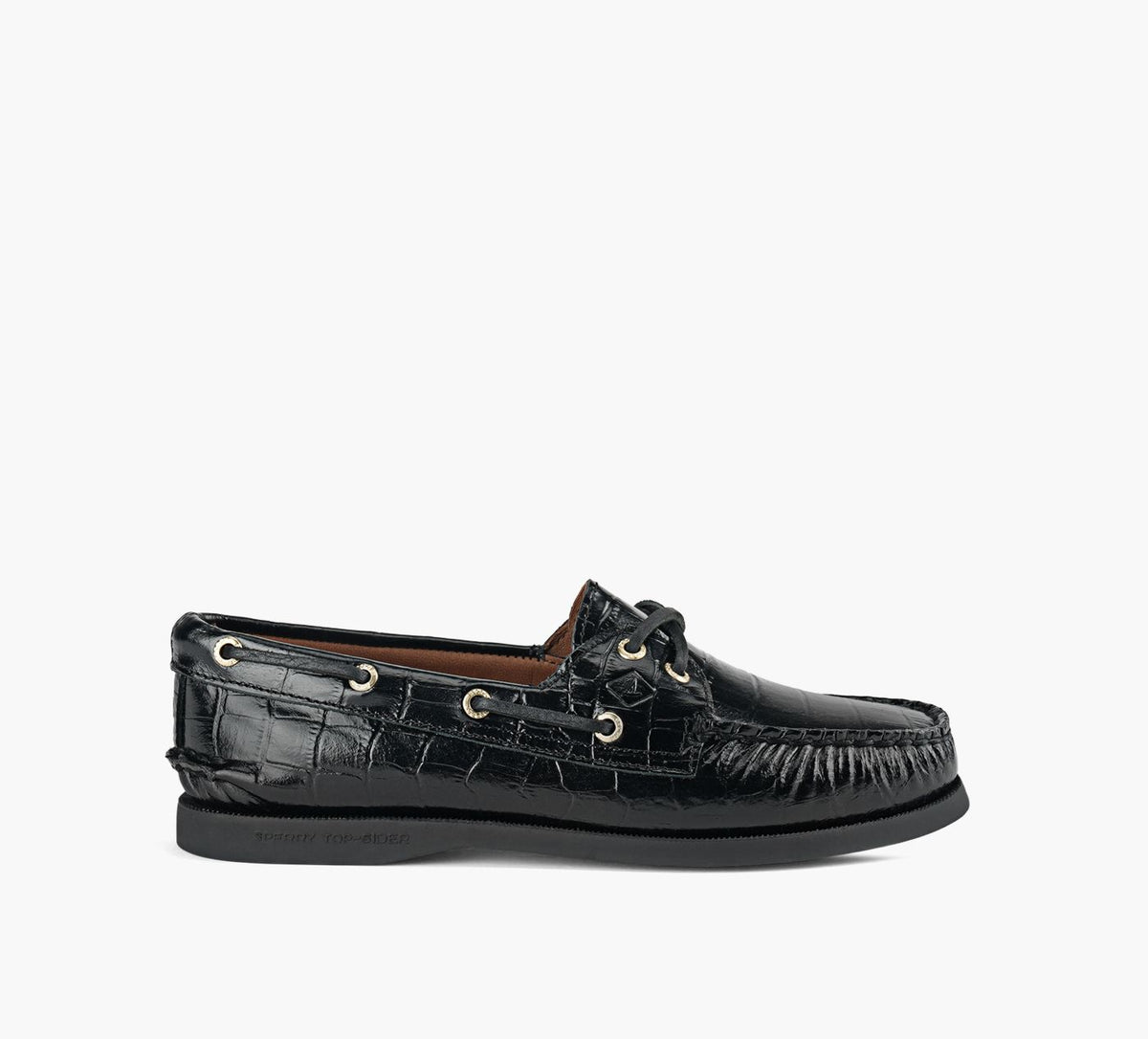 SPERRY CHAUSSURESBATEAU2OEILLETSAUTHENTICORIGINAL en NOIR