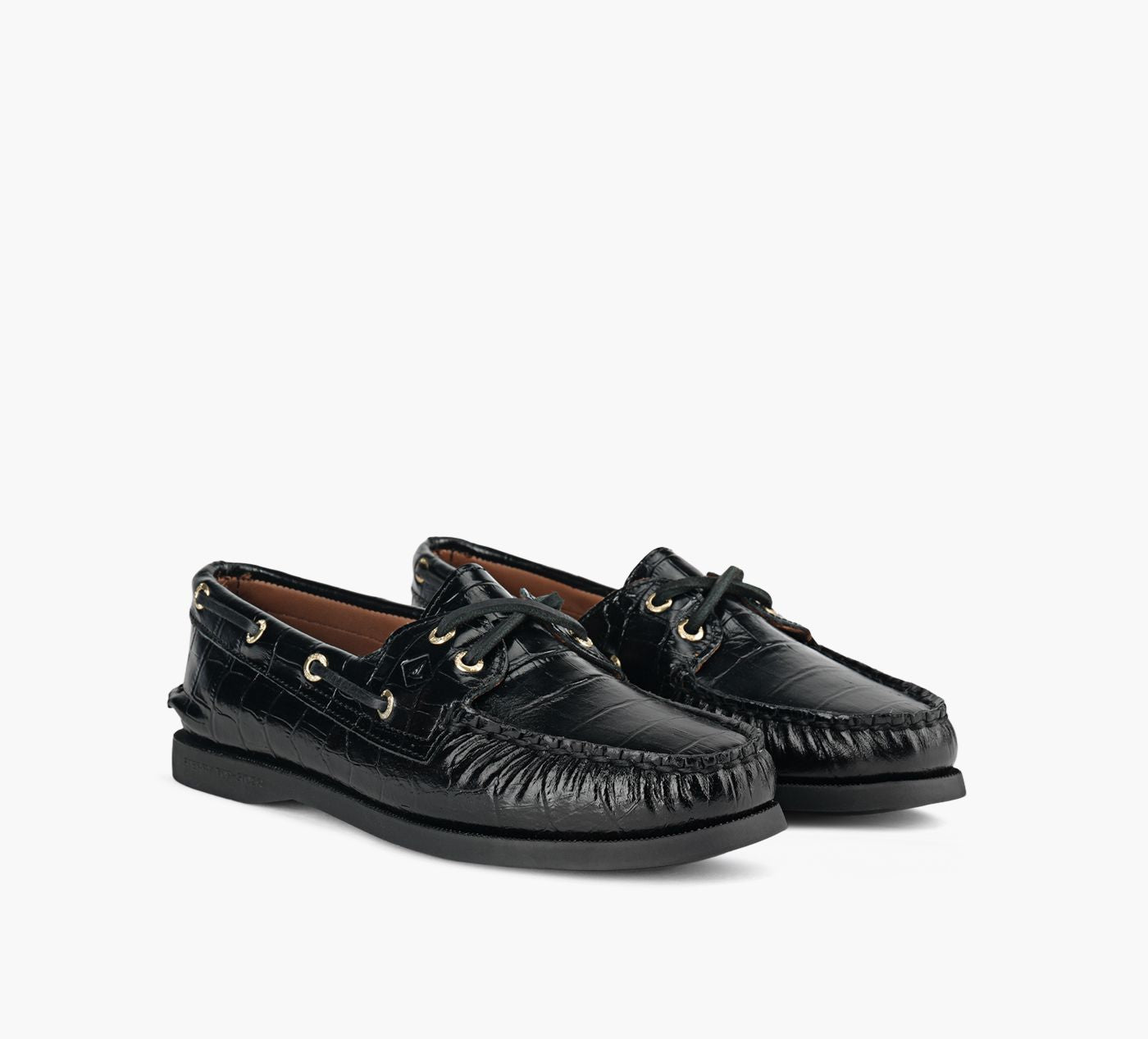 SPERRY CHAUSSURESBATEAU2OEILLETSAUTHENTICORIGINAL en NOIR vue 2
