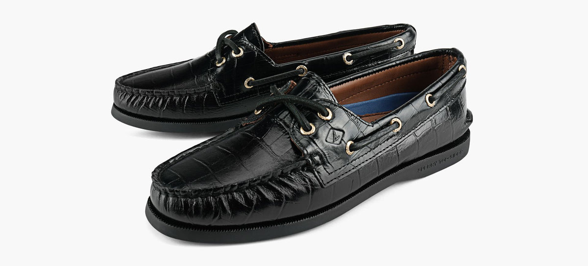 SPERRY CHAUSSURESBATEAU2OEILLETSAUTHENTICORIGINAL en NOIR vue 4