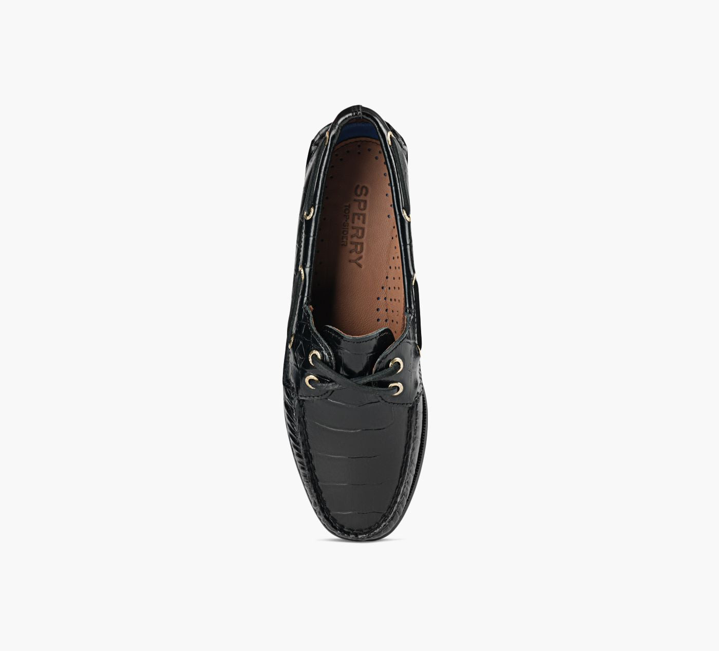 SPERRY CHAUSSURESBATEAU2OEILLETSAUTHENTICORIGINAL en NOIR vue 1c