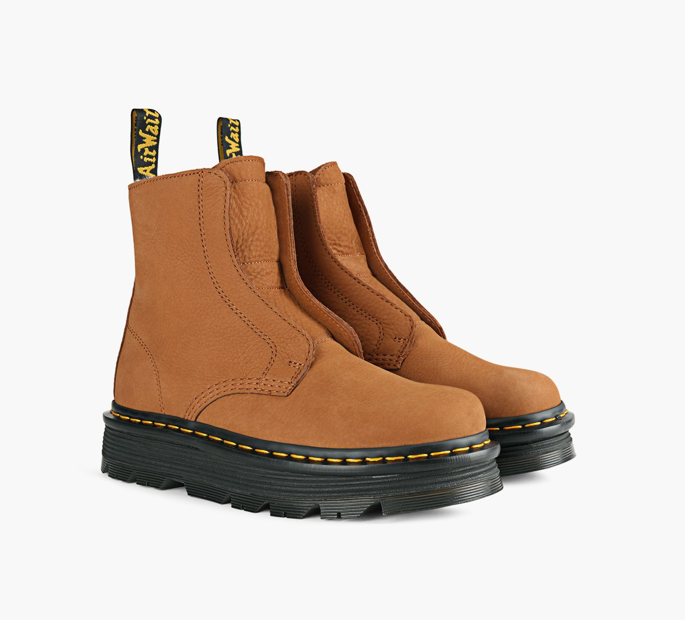 DR. MARTENS ZEBZAGSANSLACETSWL en TAN vue 2