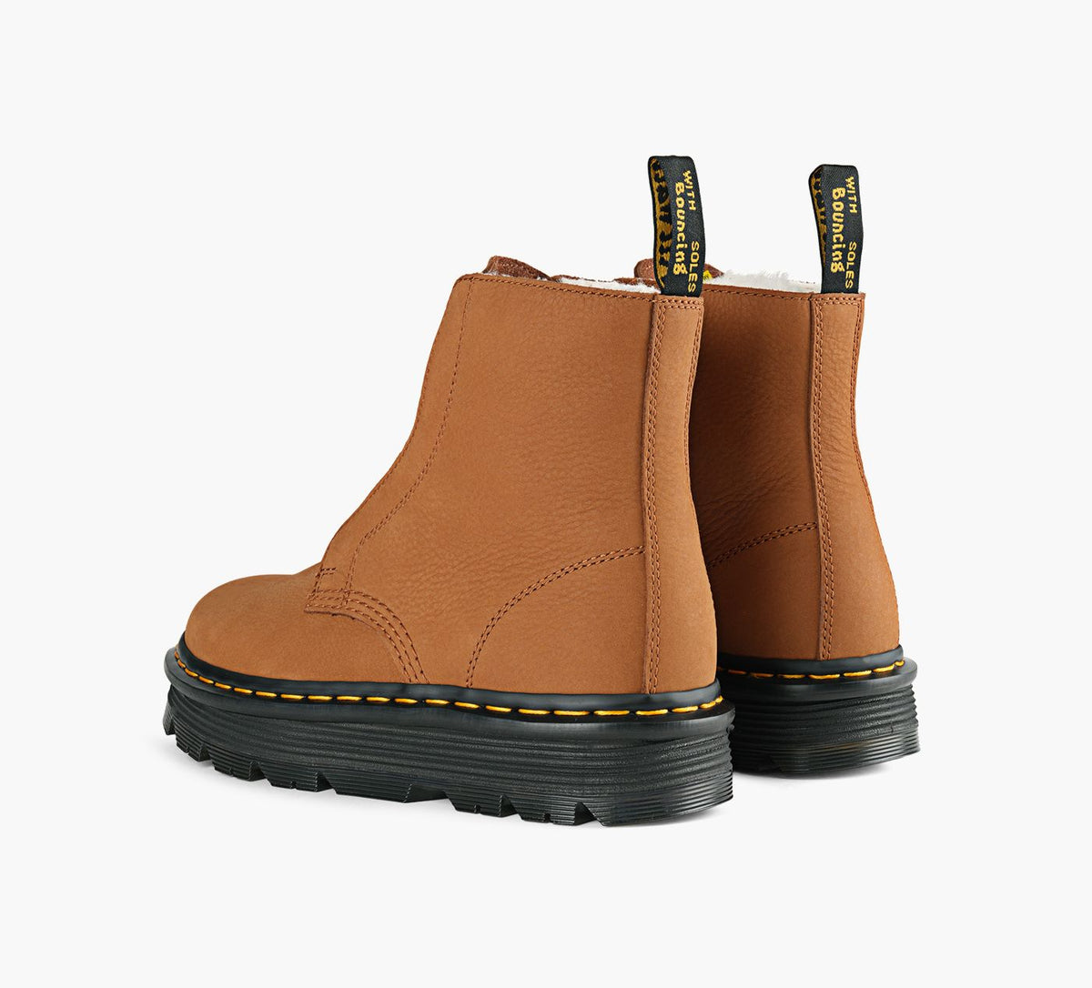 DR. MARTENS ZEBZAGSANSLACETSWL en TAN vue 3