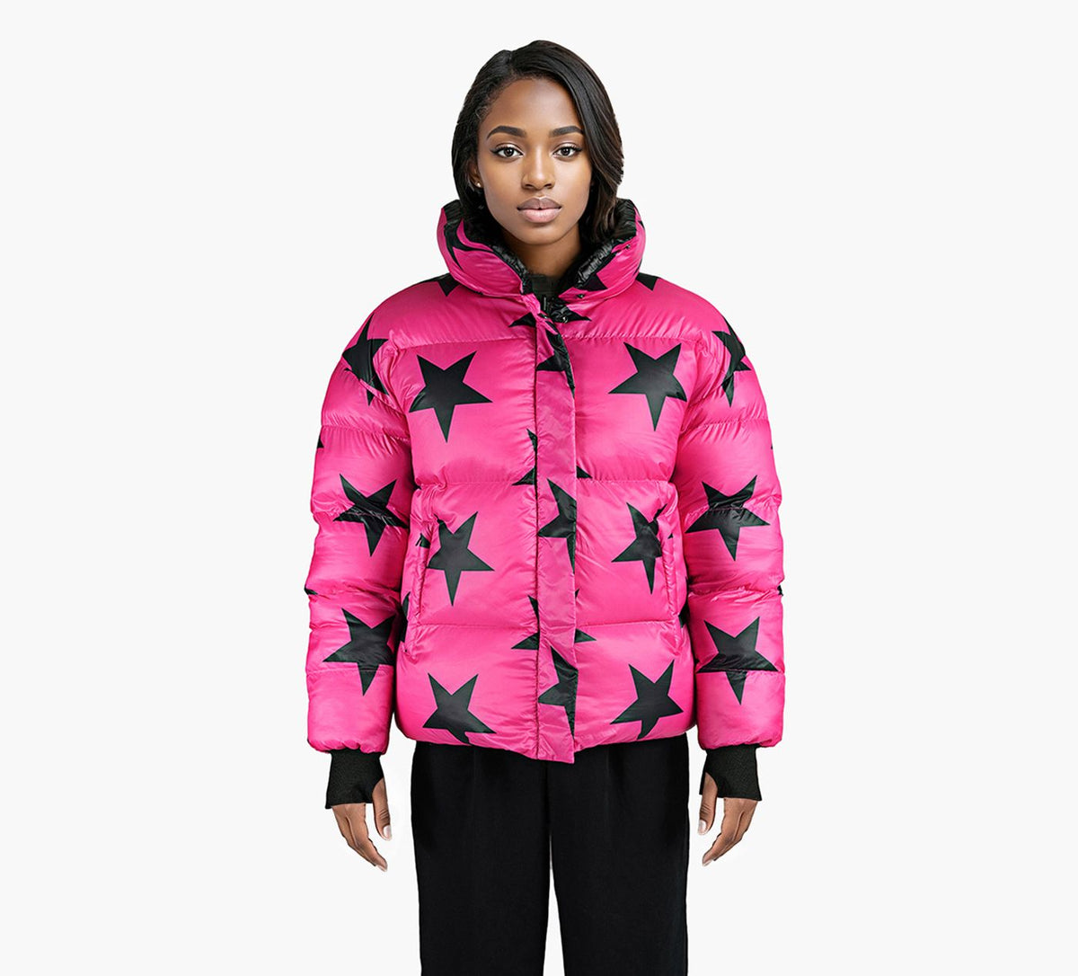 COZE REVERSIBLECROPPEDBOMBER in FUCHSIA