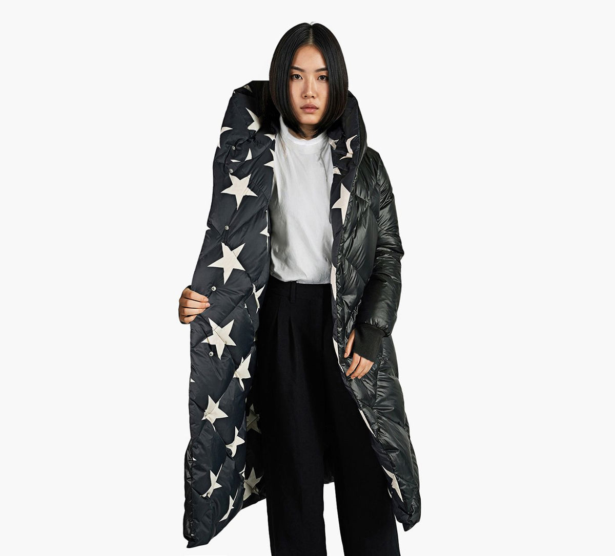 COZE REVERSIBLESTROLLCOAT in BLACK view 8