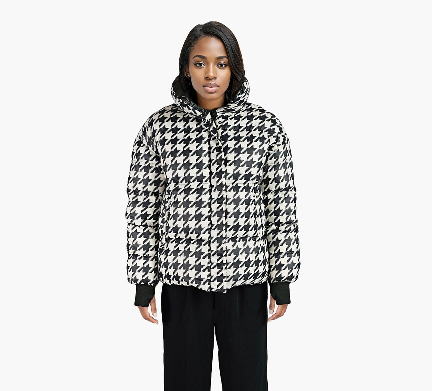 COZE REVERSIBLECROPPEDBOMBER in BLACK