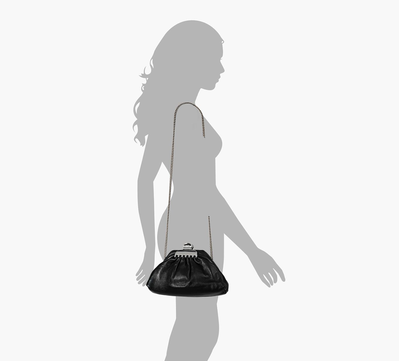MARC JACOBS THESMALLCLAWCLIPCLUTCH in BLACK view 4
