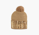 MICHAEL KORS SEQUINCUFFHAT in BEIGE