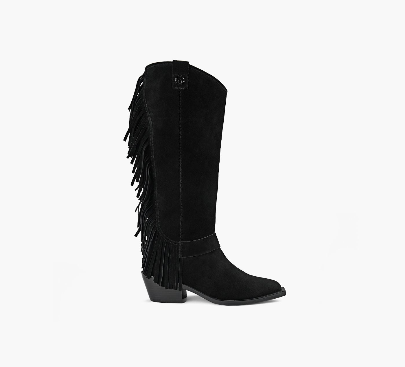 WISHBONE HEATHERFRINGEBOOT in BLACK