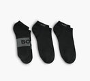 BOSS 3PACKANKLELENGTHLOGOSOCKS in BLACK