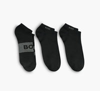 BOSS 3PACKANKLELENGTHLOGOSOCKS in BLACK