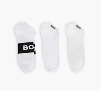 BOSS 3PACKANKLELENGTHLOGOSOCKS in WHITE