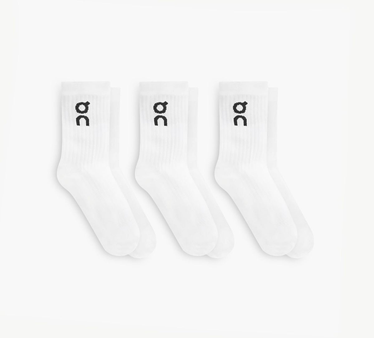 ON CHAUSSETTESHAUTESLOGO3PAIRES en BLANC