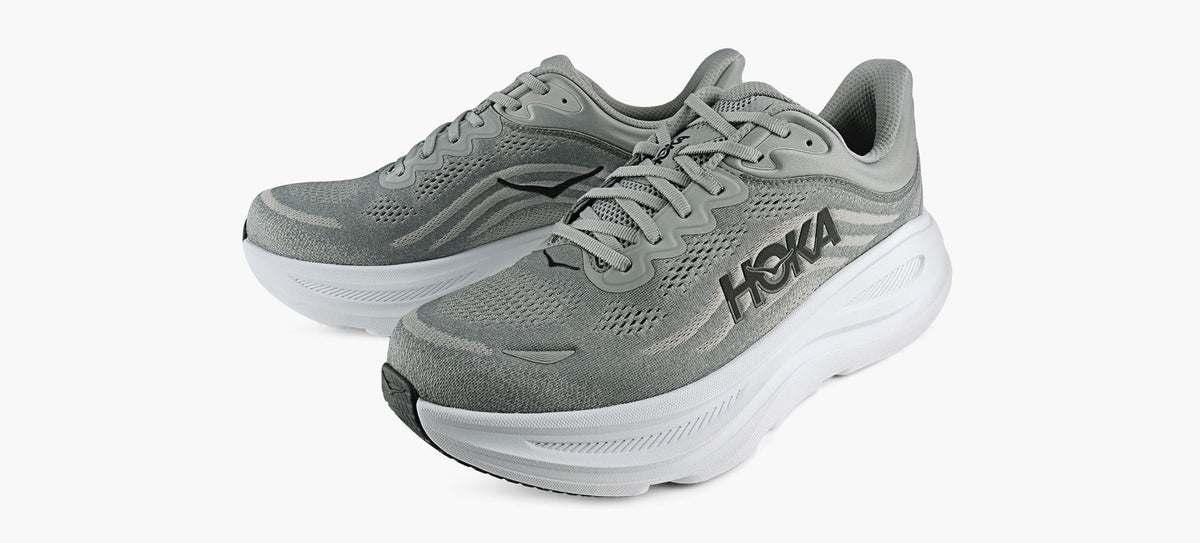 HOKA BONDI9WIDE in GREY view 4