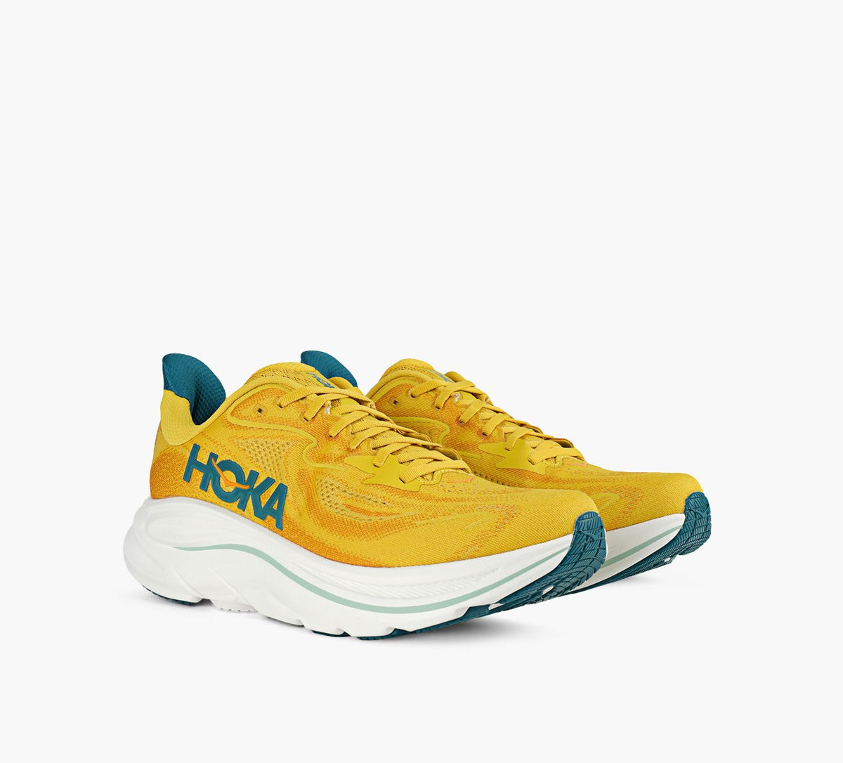 HOKA CLIFTON10 en JAUNE vue 2