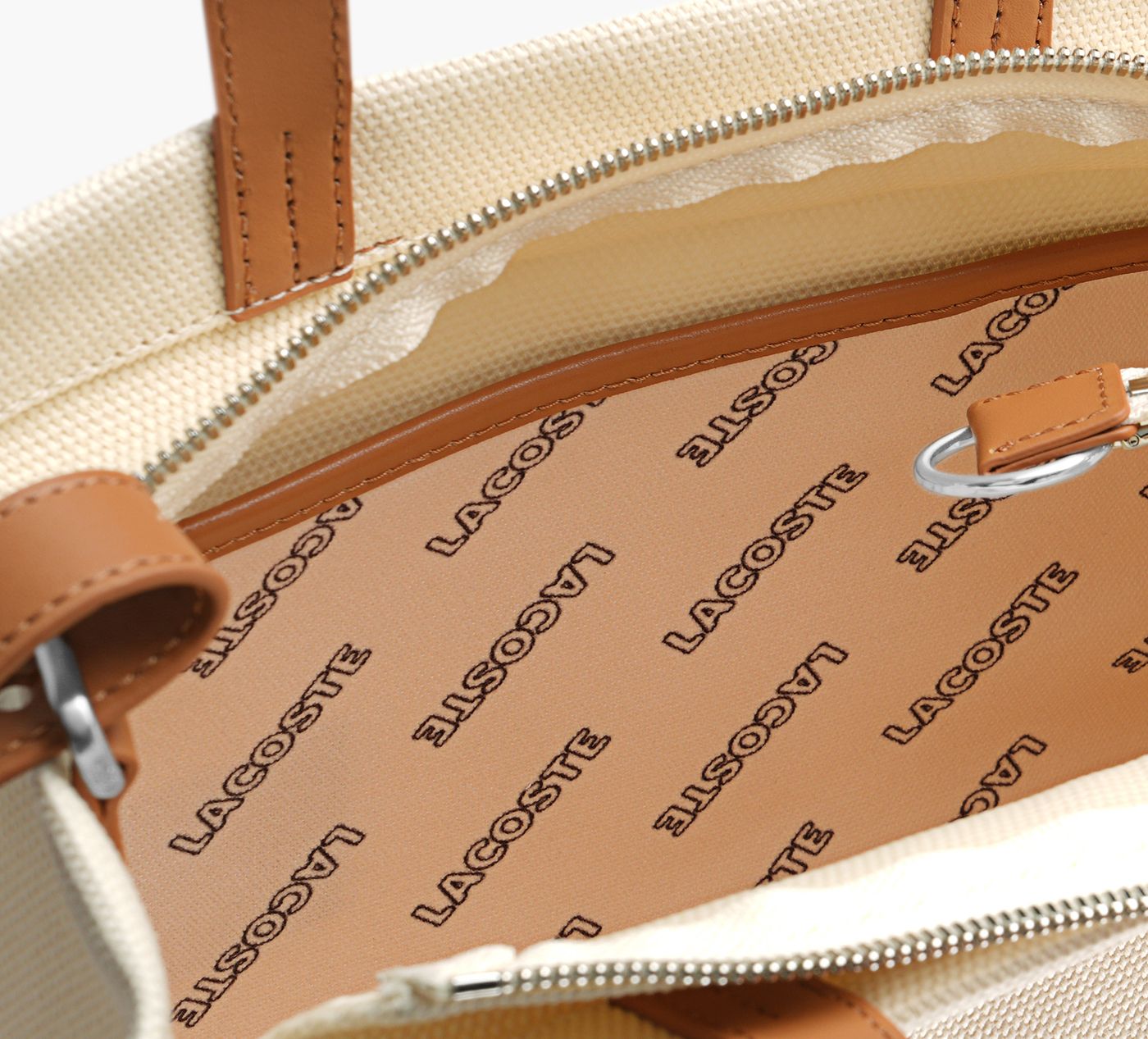 LACOSTE LARGESHOPPINGBAG in BEIGE view 3