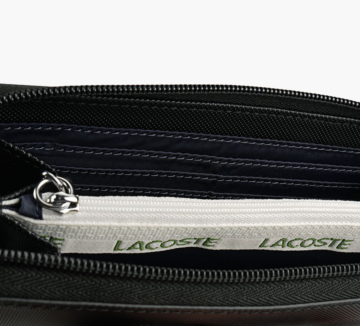 LACOSTE L1212CONCEPTLARGEZIPUPBILLFOL in BLACK view 3