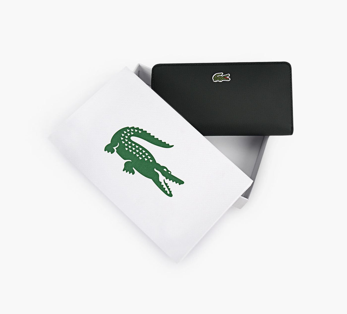 LACOSTE L1212CONCEPTLARGEZIPUPBILLFOL in BLACK view 1c