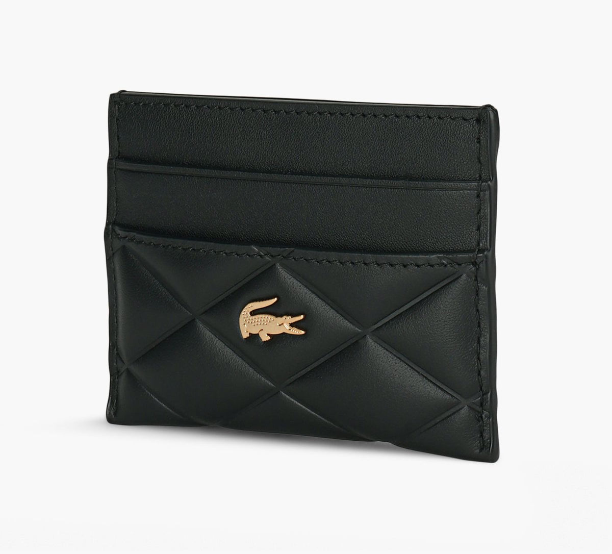 LACOSTE CRCODELLELEATHERCARDHOLDER in BLACK view 2