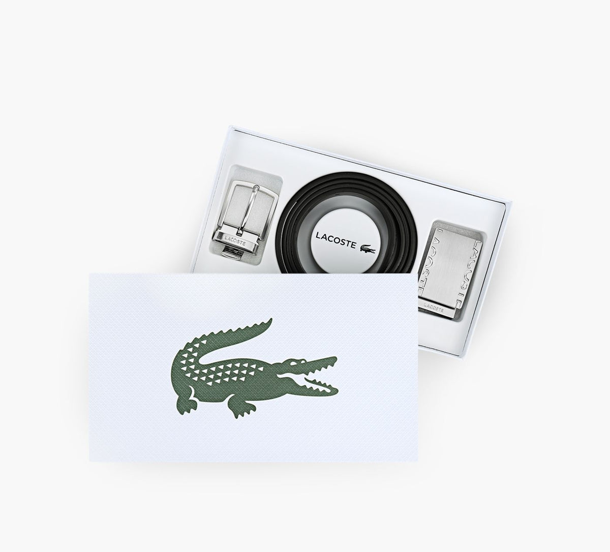 LACOSTE Coffretcadeauceintureencuirlisseetboucle en NOIR vue 6