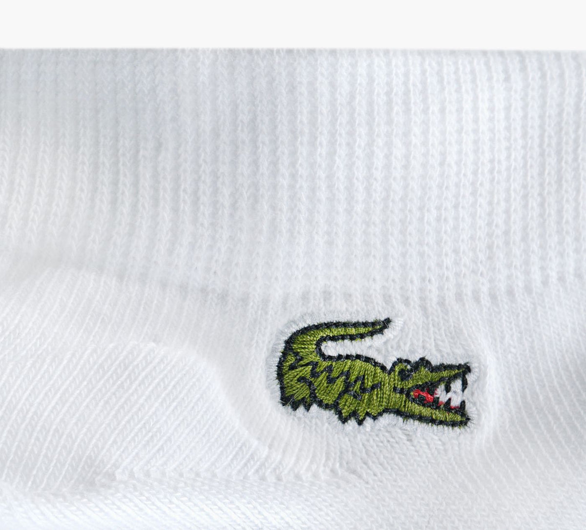 LACOSTE UnisexAnkleSock3P in WHITE view 2
