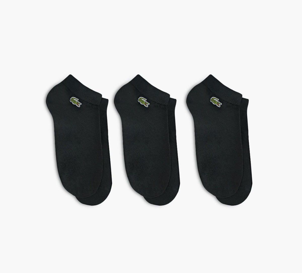 LACOSTE Lotde3pairesdechaussettesbasses en NOIR