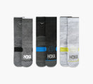 HOKA CHAUSSETTESDECOURSEMIMOLLETLOTDE3 en NOIR