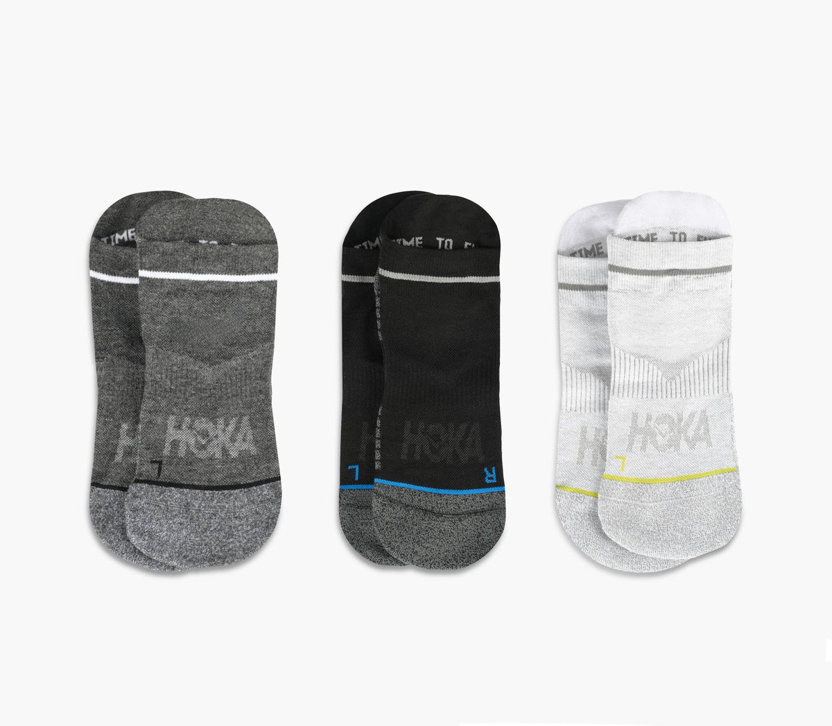 HOKA NOSHOWRUNSOCK3PACK in BLACK