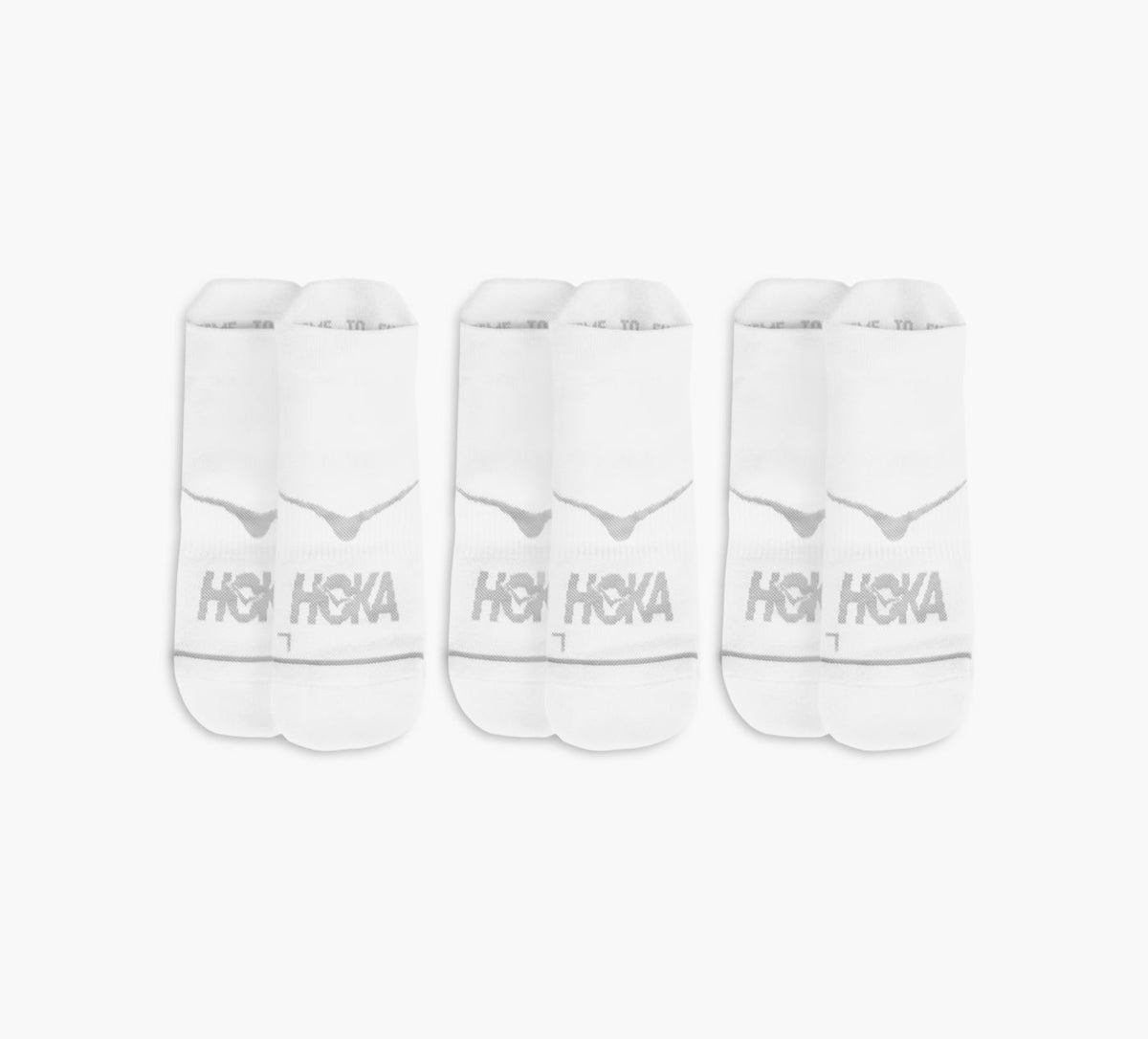 HOKA NOSHOWRUNSOCK3PACK in WHITE