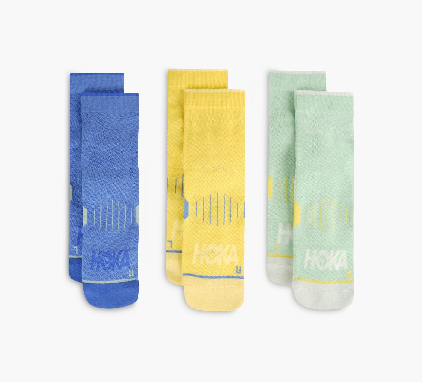 HOKA QUARTERRUNSOCK3PACK in MULTICOLOUR