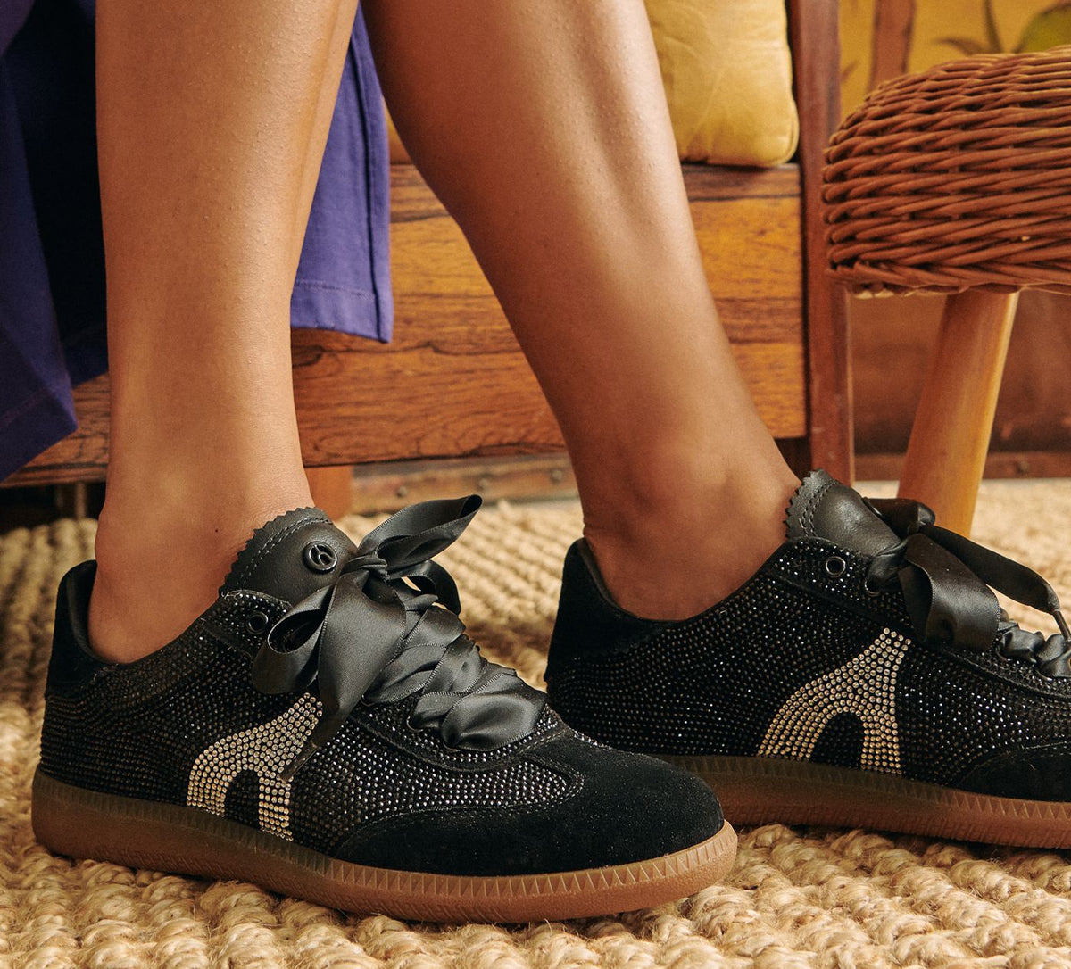 WISHBONE ANGELSHINESNEAKER in BLACK view 9