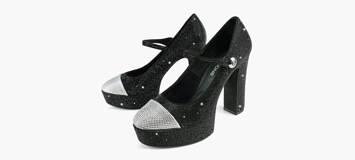 WISHBONE KYLESHINEPLATFORMMARYJANE in BLACK view 4