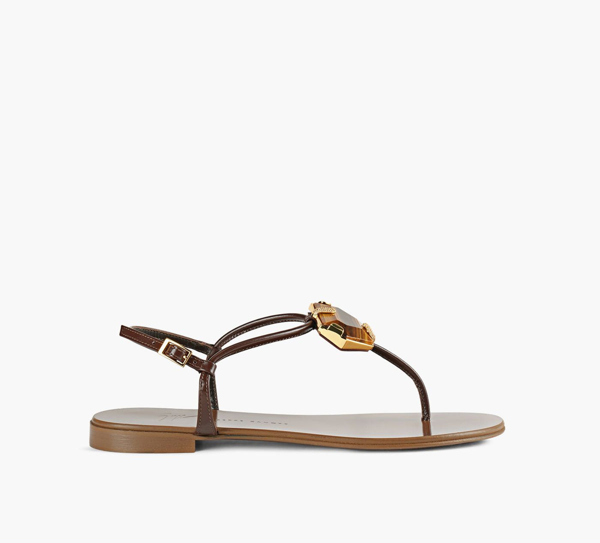 GIUSEPPE ZANOTTI SANDALEPATRICECRYSTALE en BRUN