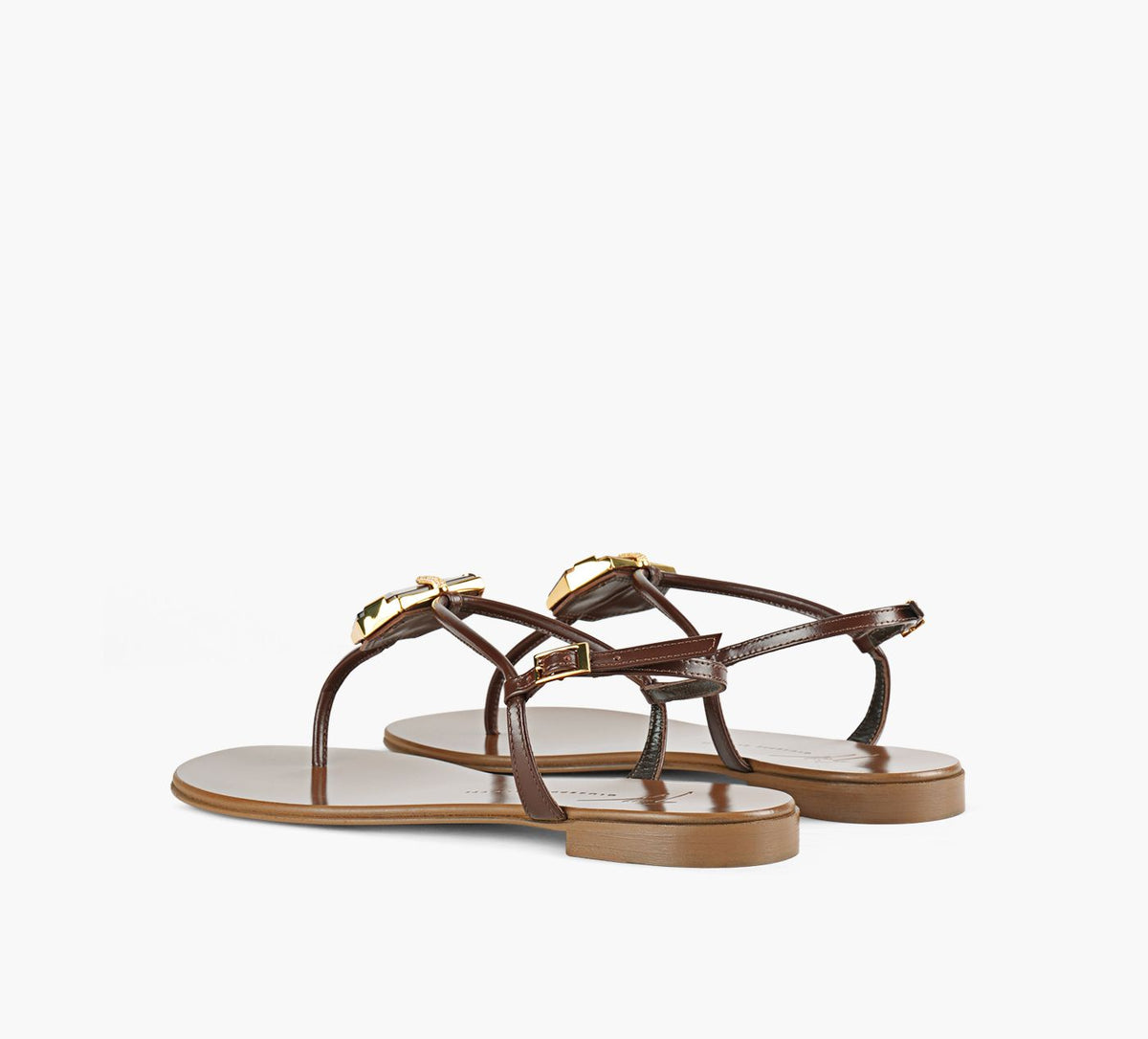 GIUSEPPE ZANOTTI SANDALEPATRICECRYSTALE en BRUN vue 3