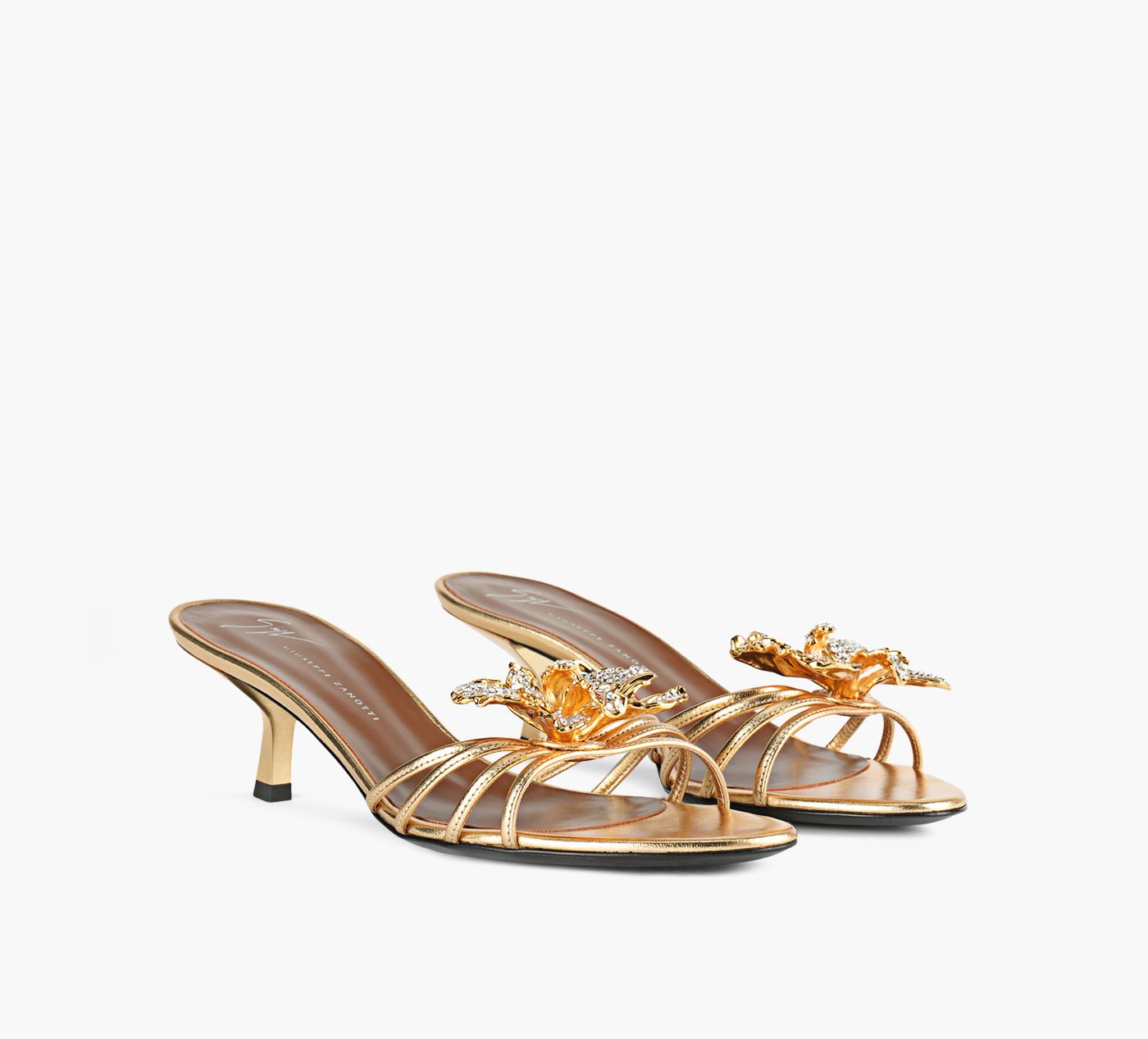 GIUSEPPE ZANOTTI ORCHIDCRYSTALMULE in GOLD view 2