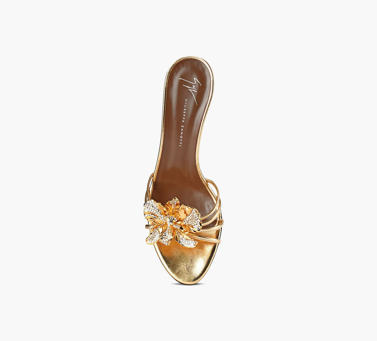 GIUSEPPE ZANOTTI ORCHIDCRYSTALMULE in GOLD view 1c