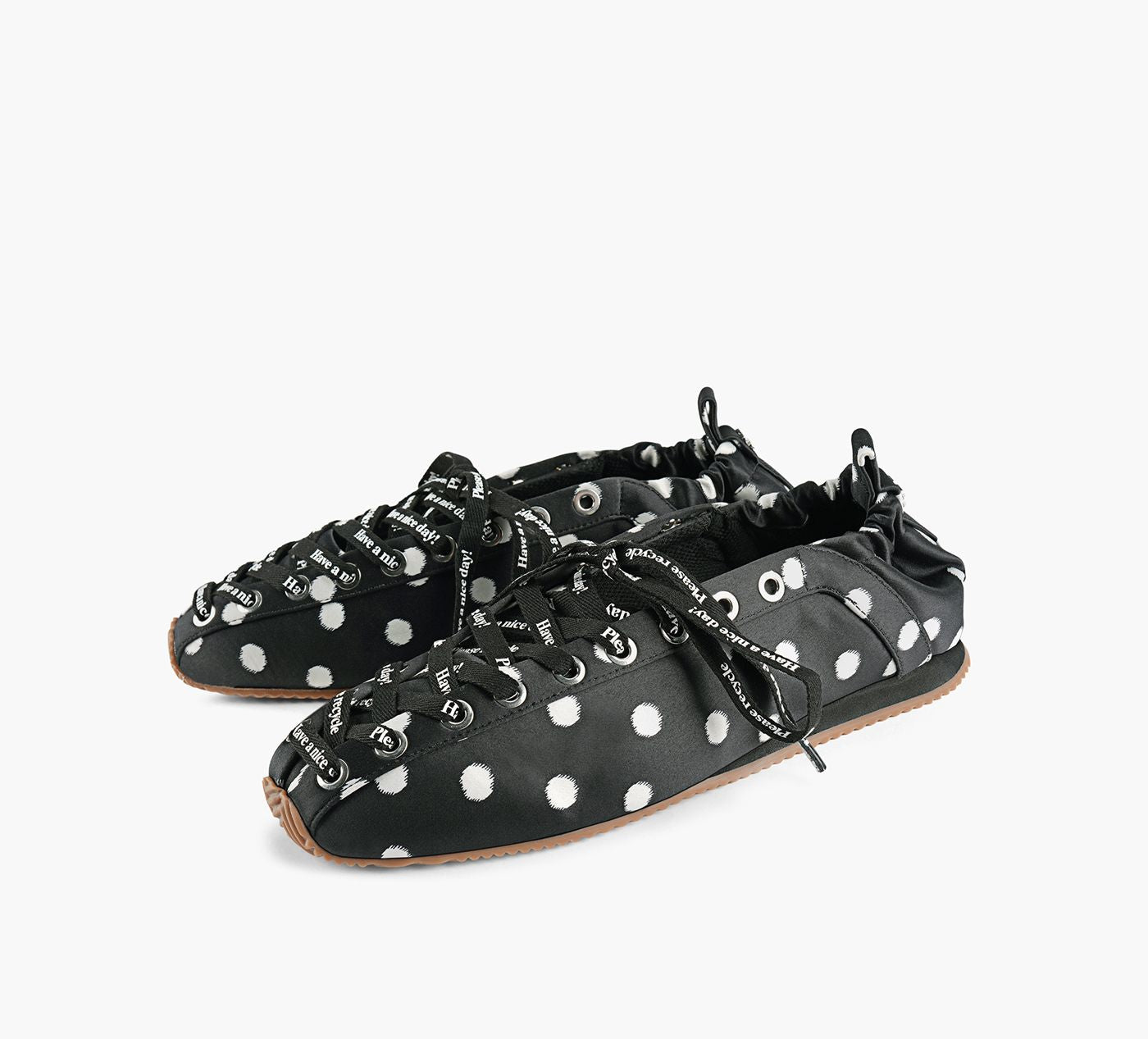 GANNI BALLERINEAVECILLETSLACER en NOIR vue 4